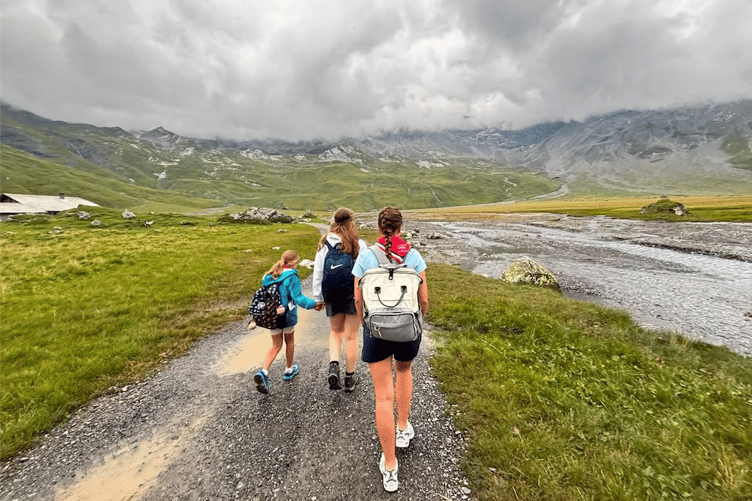 Stepping out for a Swiss Alps adventure are members of Girlguiding Minehead Division.