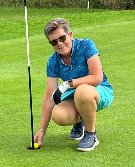 Hilary Eden - hole in one on the par 3 4th.