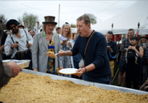 West Somerset blacksmith and apples help with festival's world record crumble attempt