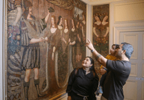 Unique leather hangings in Dunster Castle pose questions for university research team