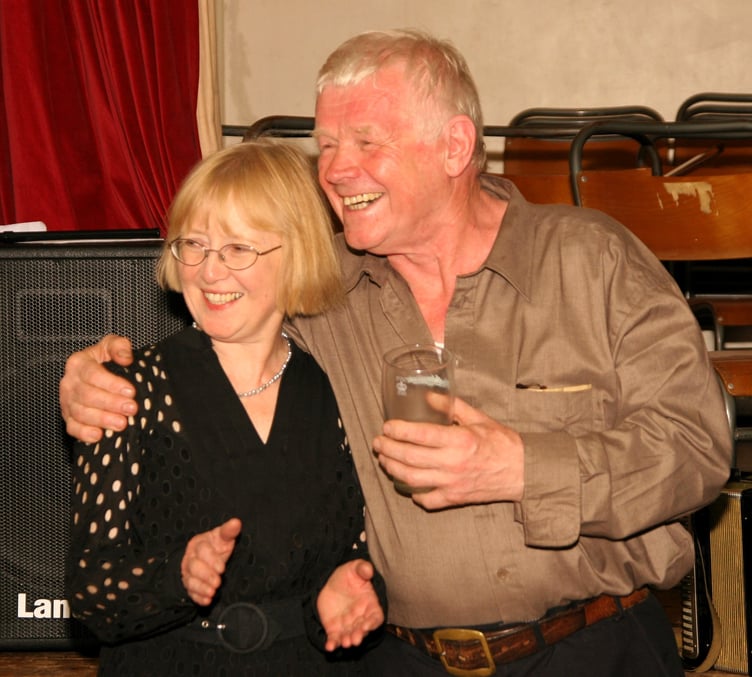 The late sculptor Tad Mandziej with his wife Brenda. PHOTO: George Ody.