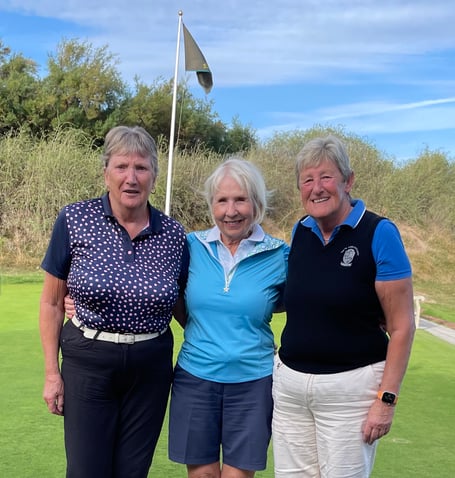 Ladies Open winners Anne Olgesby, Daphne Priddy and Lesley Davies.