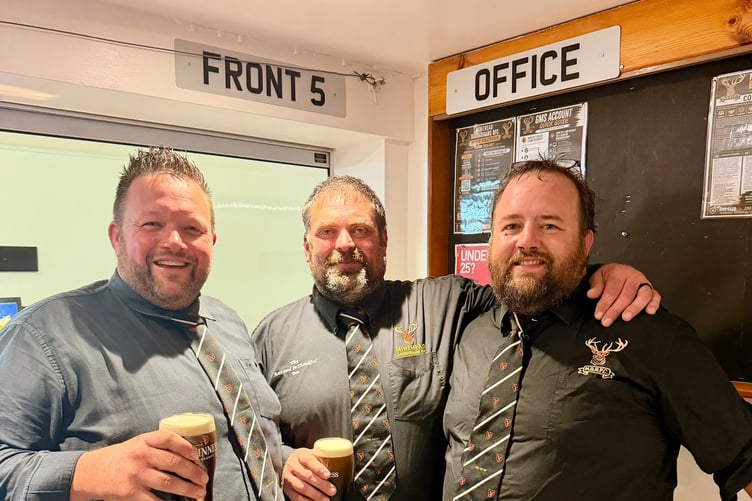 Props, left to right, Rich Parsons, Dave Swann and Kyle Roberts