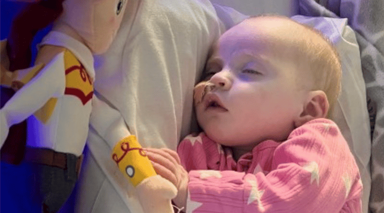 A zip wire challenge by Minehead's Venetia Moore has raised £3,240 to help critically ill baby Maddison-Grace and her family.