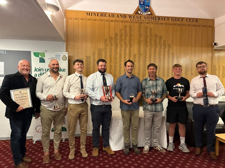 Left to right: Darren Richards, Nick Maggs, Jonah Hopkins, Dan Bowditch, Lewis Gregory, Rob Spiers, Logan Harrison and Connor Paterson.