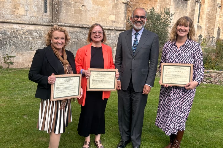 Three of the four appointees were presented with their commissions at a ceremony at Wells Cathedral.