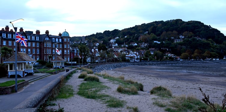 Minehead sea front this week saw 'Raise the Colours' flags strung from lampposts. PHOTO: Peter Mather.