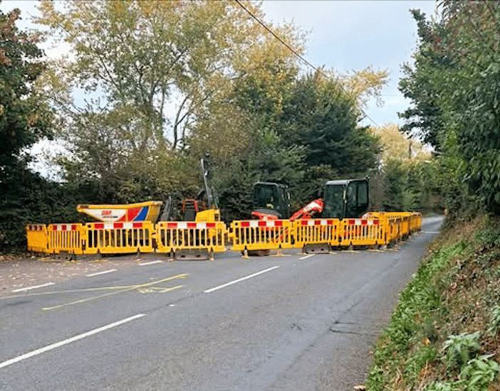 Wales and West Utilities has blocked off Brendon Road, in Watchet, for six weeks.