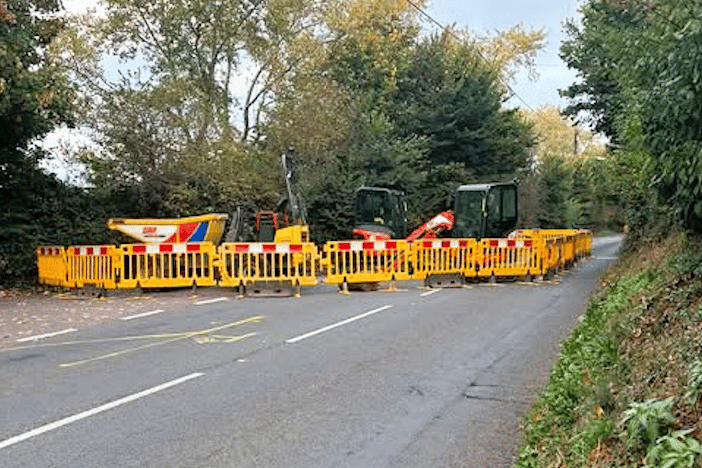 Wales and West Utilities has blocked off Brendon Road, in Watchet, for six weeks.