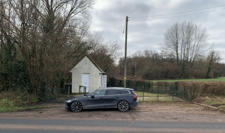 The former BT telephone exchange hut near Wiveliscombe which has been converted to possibly the Westcountry's smallest holiday let. PHOTO: Symonds and Sampson.