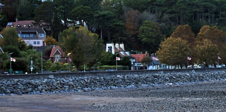 Opinion has been divided in Minehead over flags which have been put up on sea front lampposts. PHOTO: Peter Mather.