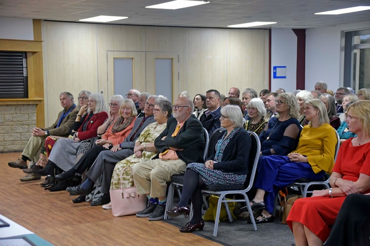 Some of the audience for Somerset Council chairman Cllr Mike Best's presentations to community champions.
