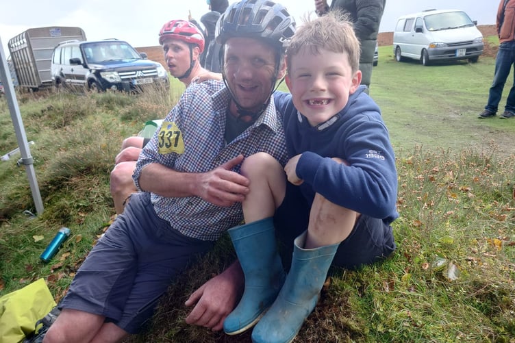 Alex Paton, Geoff Ware and the youngest competitor, his son James Ware aged seven.
