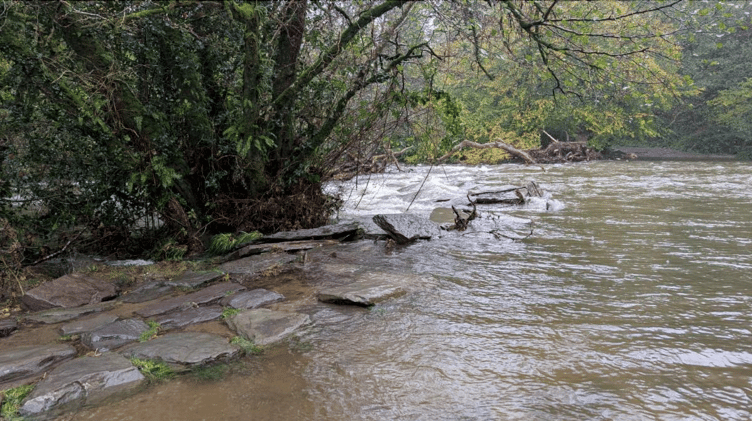 Tarr Steps after the two storms which hit Exmoor at the weekend. PHOTO: Tim Parish/ENPA.
