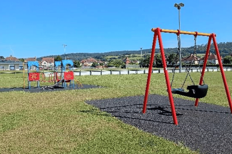 The Irnham Road play area in Minehead shows strong use by children.