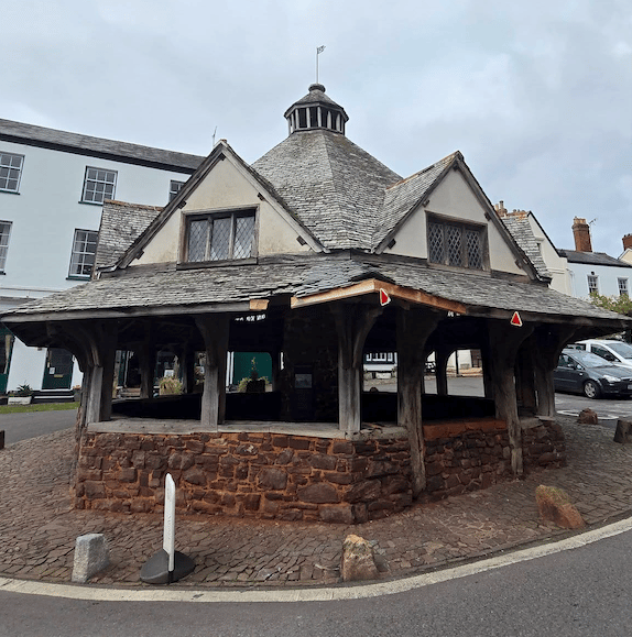 The medieval Yarn Market in the centre of Dunster has been damaged by a Tesco lorry. PHOTO: Mark Taylor.