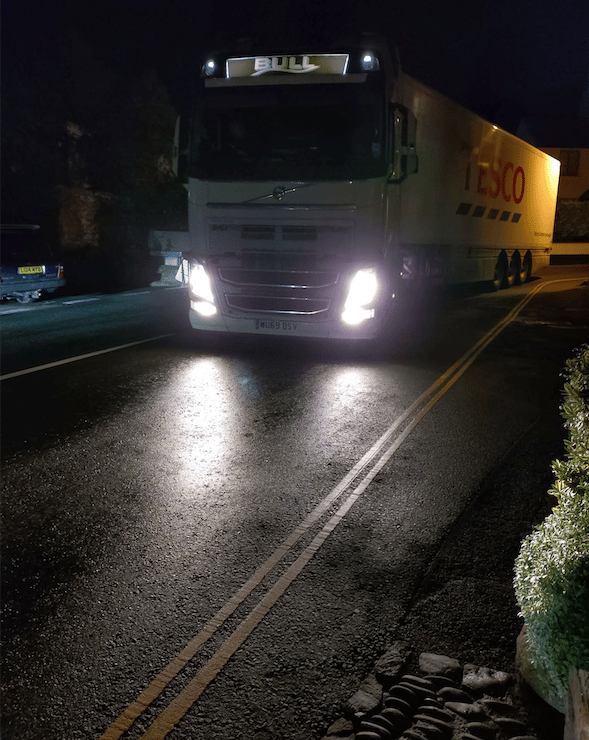 A Tesco lorry trying to drive through Dunster has struck and damaged the village's historic Yarn Market. PHOTO: Gary Wilkins.