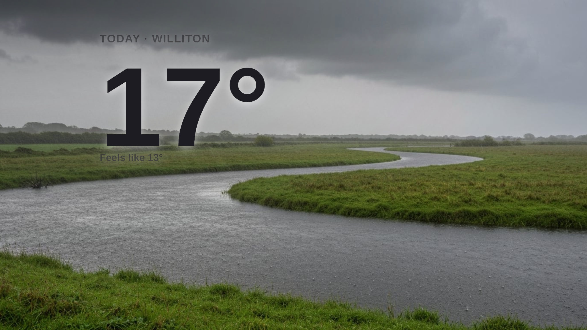 Heavy rain on the way for Williton - here's your Saturday forecast
