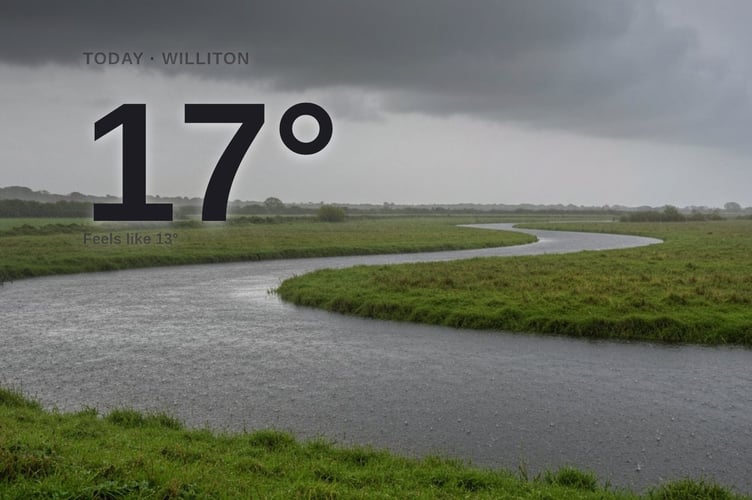 Williton weather: heavy rain Saturday with rain expected and a high of 16°C