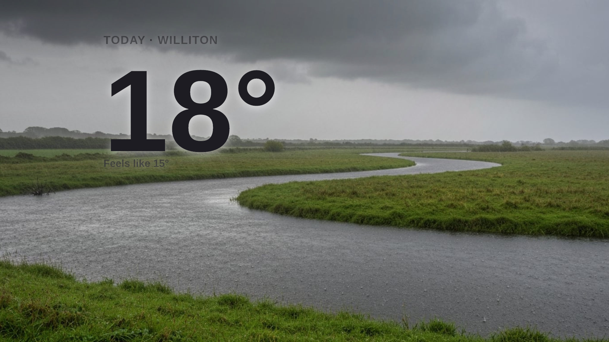 Heavy rain on the way for Williton - here's your Monday forecast