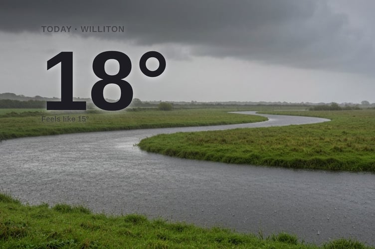 Williton weather: heavy rain Monday with rain expected and a high of 17°C