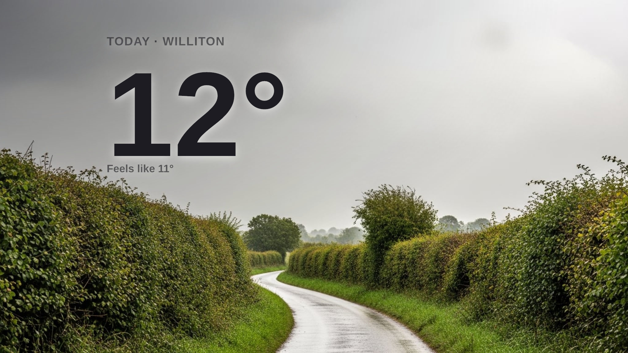 Rain is the story across Williton today - here's your Tuesday forecast