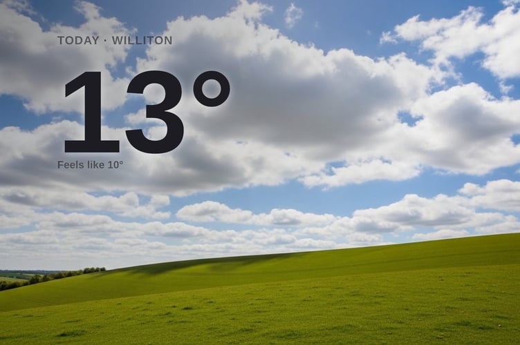 Williton weather: cloudy Sunday with rain expected and a high of 13°C
